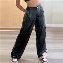 Mujer pantalon engomado cargo