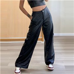 Mujer pantalon engomado cargo