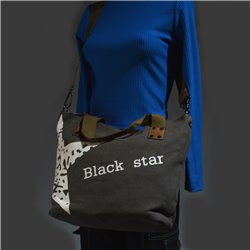 Bolso lona black star doble manija ESTRELLA