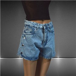Mujer Short jean tachas al costado - EMB