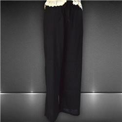 Mujer Pantalon lino elastizado palazzo cintura elastica - QU