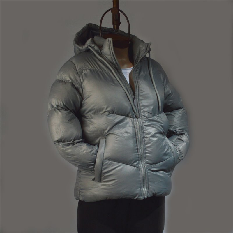 Mujer Campera puffer capucha desmontable cordon