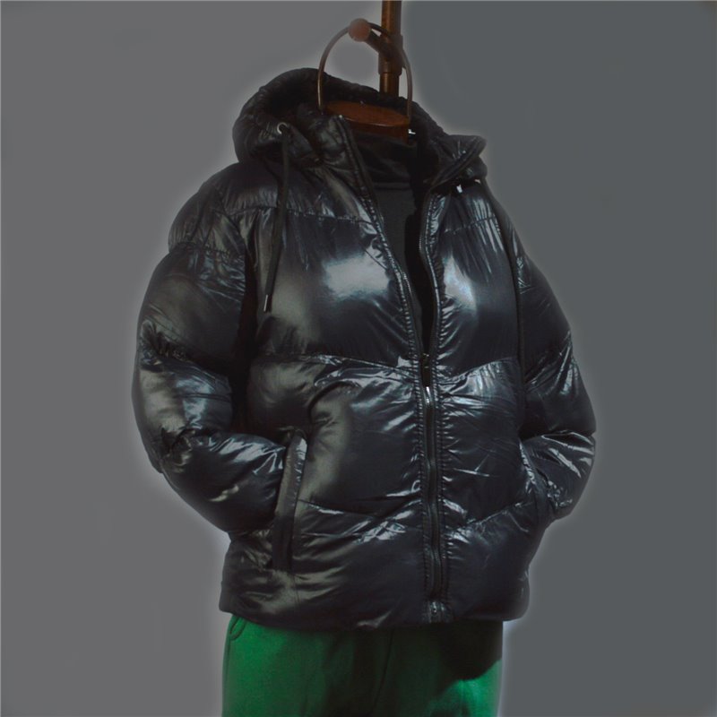 Mujer Campera puffer capucha desmontable cordon