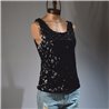 Mujer Musculosa chifon elastizado bordado lentejuelas