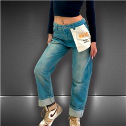 Mujer Pantalon jean leggings detalle bolsillo etiqueta - EM