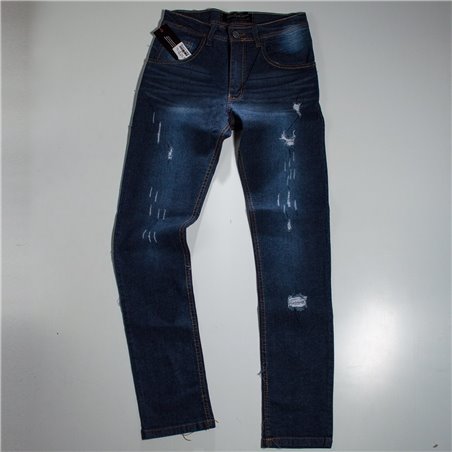 Hombre pantalon jean clasico con rotura 7250