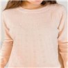 Mujer Sweater bremer elastizado tachas medias perlas