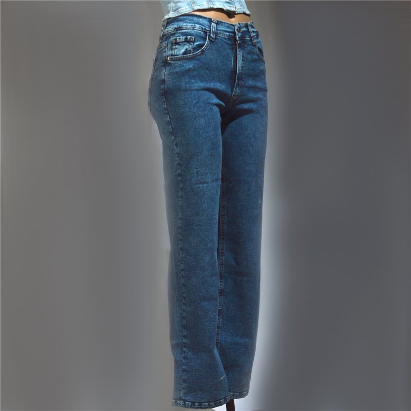 Mujer Pantalon jean wire leg elastizado - BL