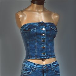 Mujer Top jean elastizado - BL