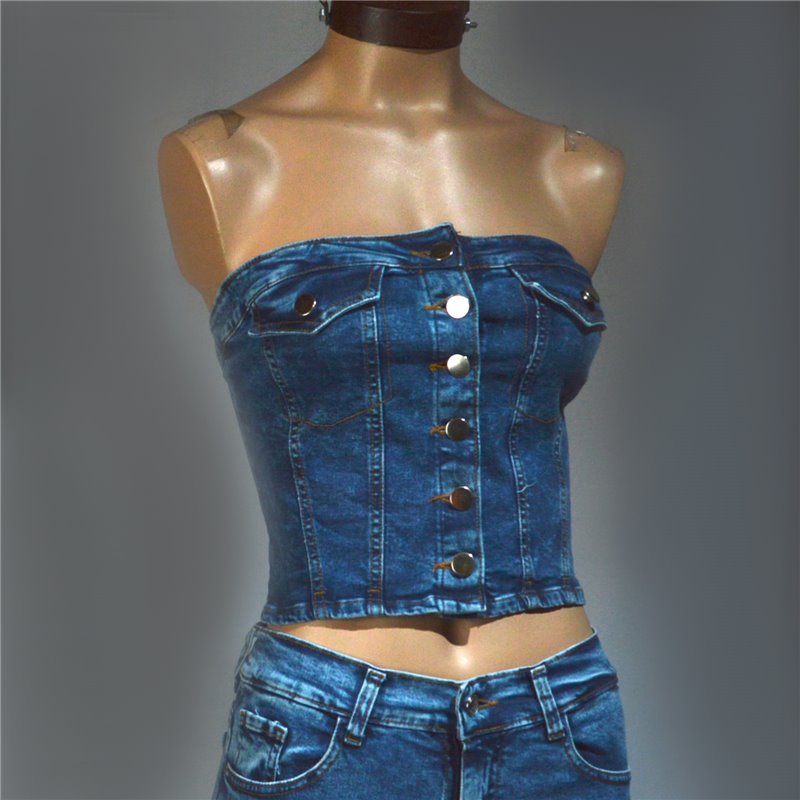 Mujer Top jean elastizado - BL