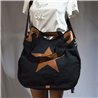 Bolso Lona doble manija frente aplique estrella - GO