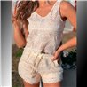 Mujer Conjunto short musculosa crochet - FR