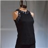 Mujer Musculosa modal cuello y mangas piedras espejo - FR