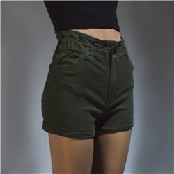 Mujer Short gabardina elastico en cintura - BEL