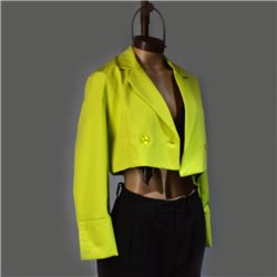 Mujer Blazer creep corto forrado botones en mangas - APR