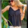 Mujer Musculosa rustica frente volado - FRA