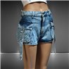 Mujer Short jean cargo tiro corto - BL