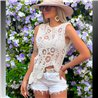 Mujer Remera tejida crochet irregular - FRA