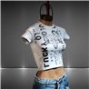 Mujer Remera algodon corta estampa LUCKY - STR