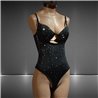 Mujer Body lycra frente estrass recorte - LOG