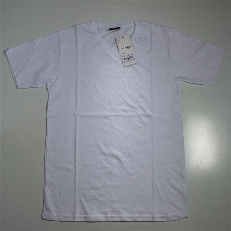 Hombre remera algodon lisa escote V o escote U