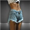 Mujer Short jean ruedo irregular desflecado - BL