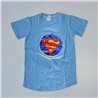 Nene remera algodon aplique lentejuelas transformables BATMAN y SUPERMAN