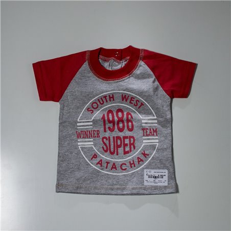 Bebe remera algodon combinada 1986 SUPER