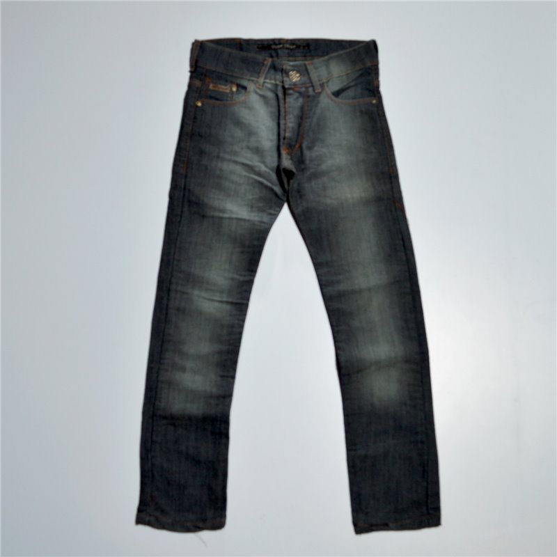 Nene pantalon jean con rebote localizado costura naranja LOZACH