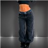 Mujer Pantalon jean wide leg cintura combinada - EM