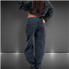 Mujer Pantalon jean wide leg cintura combinada - EM