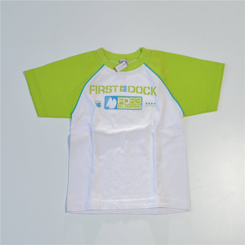 Nene remera algodon combinada FIRST DOCK