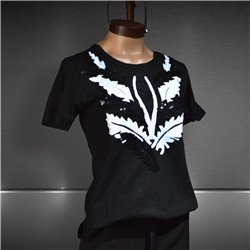 Mujer Remera algodon bordado lentejuelas hojas - FRA