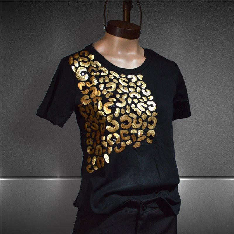 Mujer Remera algodon bordado lentejuelas print - FRA