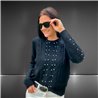 Mujer Sweater bremer ocho frente tachas estrass - FRA