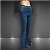 Mujer Pantalon jean elastizado oxford desflecado costura adelante -BEL