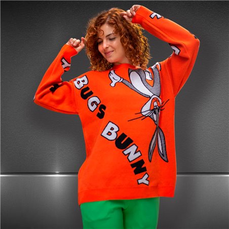 Mujer Sweater tejido amplio estampa BUGS BUNNY - COL