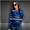 Mujer Sweater bremer apliques lentejuelas combinado tipo rombos - FRA