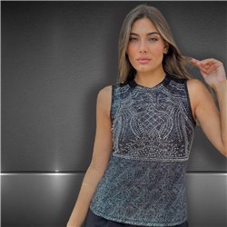 Mujer Musculosa lurex frente brillo - FRA