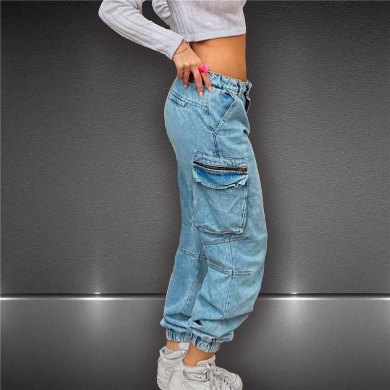 Mujer Pantalon jean jogger cargo - TY