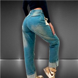 Mujer Pantalon jean leggings detalle bolsillo etiqueta - EM