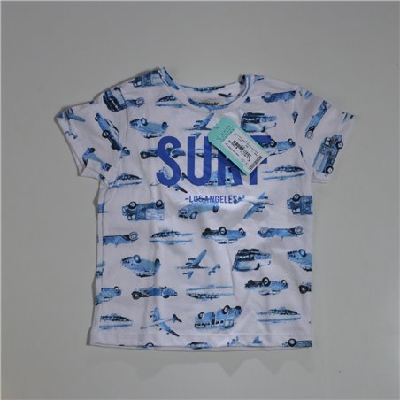 Nene remera algodon estampa auto avion SURF