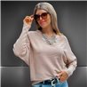 Mujer Sweater bremer amplio guipur en espalda brillo - FRA