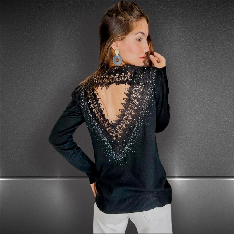 Mujer Sweater bremer gruipur en espalda brillo - FRA