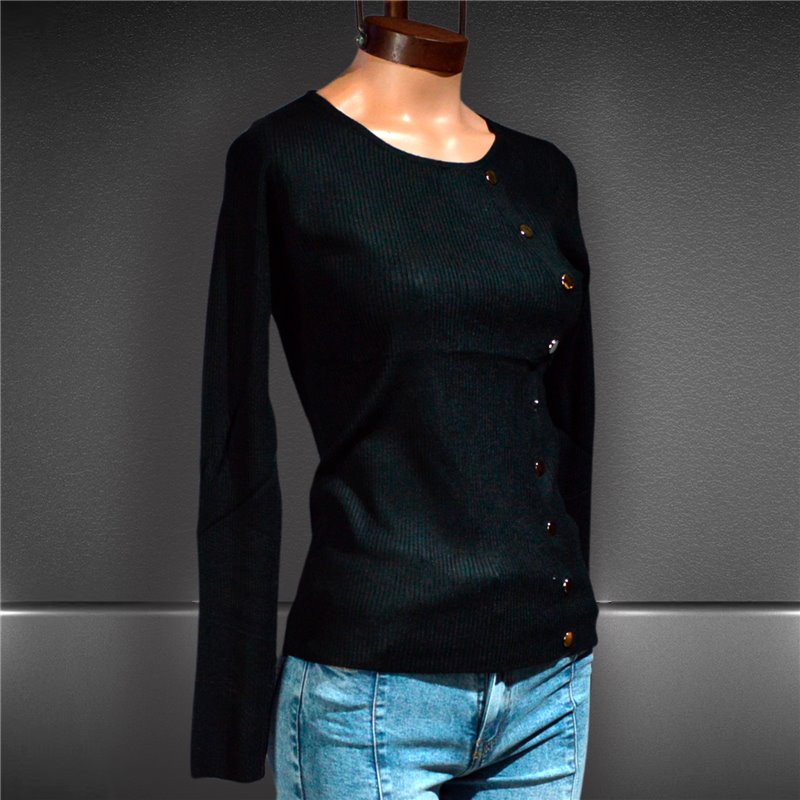 Mujer sweater bremer elastizado frente tachas