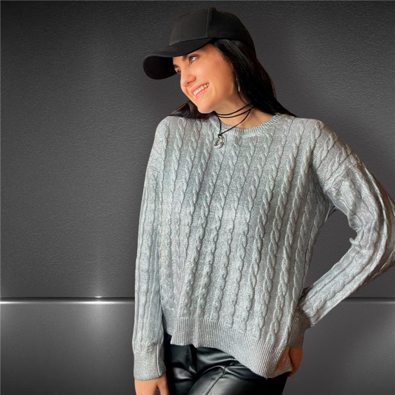 Mujer Sweater tejido laminado detalle ocho - FRA