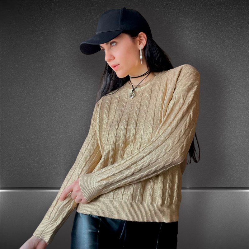 Mujer Sweater tejido laminado detalle ocho - FRA