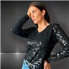 Mujer Sweater bremer lentejuelas bordadas al tono -FRA