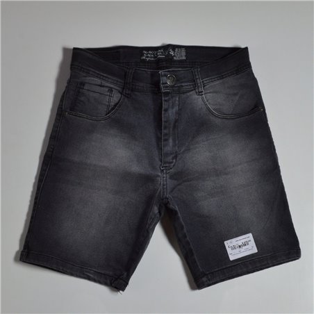 Hombre bermuda jean elastizada localizada