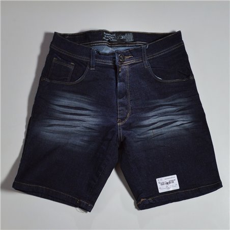 Hombre bermuda jean elastizado frente rasgado